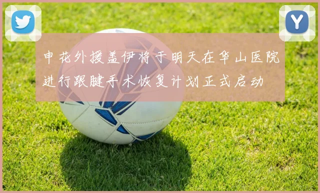 申花外援盖伊将于明天在华山医院进行跟腱手术恢复计划正式启动